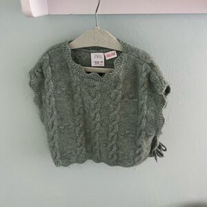 Zara Kids Formal Knit Dress - Green